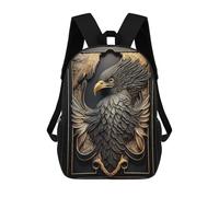 sinyumoney King Eagle Art Deco Mochila Escolar Infantil De 17 Pulgadas, Mochila Escolar Impresa En 3D Para Niños De Primaria Y Secundaria