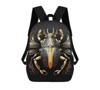 sinyumoney King Golden Black Beetle Mochilas Infantiles Mochila Escolar Impresa En 3D Para Niños Mochilas De Viaje Bolsas Para Libros Para Niños 17inch Mochila Escolar