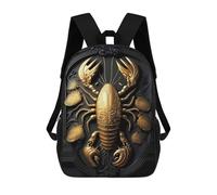 sinyumoney King Golden Lobster Mochilas Infantiles Mochila Escolar Impresa En 3D Para Niños Mochilas De Viaje Bolsas Para Libros Para Niños 17inch Mochila Escolar