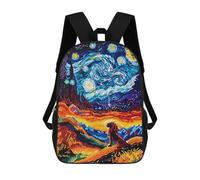 sinyumoney King Lion Abstract Art Mochila Escolar Infantil Impresa En 3D, Mochila Informal De Moda Para Niños, Mochila De Viaje De Alta Capacidad Para Libros Para Niños 17inch