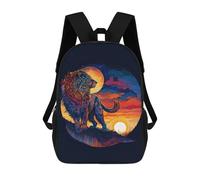 sinyumoney King Lion Mochila Escolar Mochila Para Niños Impresa En 3D Mochilas Infantiles Para Niños Y Niñas Mochilas Escolares Mochilas De Viaje Para Niños 17inch