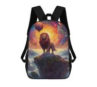 sinyumoney King Lion Mochilas Infantiles Mochila Escolar Impresa En 3D Para Niños Mochilas De Viaje Bolsas Para Libros Para Niños 17inch Mochila Escolar