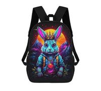 sinyumoney King Neon Rabbit Mochila Escolar Para Niñas Y Niños, Mochilas De Gran Capacidad, Mochilas Ligeras Para Niños Y Estudiantes 17inch