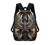 sinyumoney King Of King Wings Phoenix Mochila Escolar De Moda, Mochila Para Material Escolar, Mochila Impermeable Informal Para Acampar, Aventuras Al Aire Libre Y Viajes Diarios 17inch