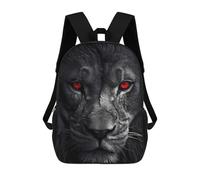 sinyumoney King of The Jungle Mochila Escolar Para Niños Mochila Escolar Impresa En 3D Mochila Escolar De Moda Para Niños De Primaria Y Secundaria 17inch