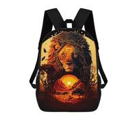 sinyumoney King of The Savannah Mochila Escolar Infantil Impresa En 3D Para Niños, Mochilas De Viaje, Bolsas Para Libros, Mochila Escolar Infantil 17inch
