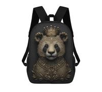 sinyumoney King Panda Gold Deco Mochilas Escolares Para La Escuela Secundaria, Preparatoria, Universidad Y Viajes Para Niñas Y Adolescentes 17inch