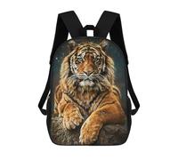 sinyumoney King Tiger Mochilas Para Niños, Mochilas Escolares Personalizadas En 3D Para Niños Y Niñas, Mochilas Escolares Grandes, Mochilas Informales Para El Día A Día 17inch