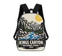 sinyumoney Kings Canyon National Park Vintage Poster Mochila Escolar, Mochila De Negocios Para Portátil, Mochila Informal Unisex Para Hombres, Mujeres Y Adolescentes 17inch