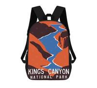 sinyumoney Kings Canyon Travel Poster Mochila Escolar Informal Para El Día A Día, Ideal Para Viajes, Trabajo Y Uso Diario 17inch