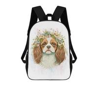 sinyumoney Kings Charles Spaniel Dog Mochilas Escolares Mochila Escolar Ligera Mochila De Día Mochila Escolar Para La Universidad Para Niños/Niñas/Adolescentes 17inch