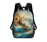sinyumoney Kitesurfing in Motion Mochilas Impresas En 3D Para Niños, Mochila Escolar, Mochila Informal Para Exteriores, Mochila Informal De Moda Para Niños, Lindas Bolsas De Viaje 17inch