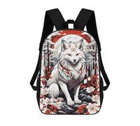 sinyumoney Kitsune Fox Mask Mochilas Para Niños Mochila Escolar De Moda Mochila Escolar Impresa En 3D Para Niños Estudiantes De Primaria Y Secundaria 17inch