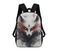sinyumoney Kitsune Fox Painting Mochilas De Moda Impresas En 3D 17inch Mochila Escolar Informal Para Niños De Primaria Y Secundaria