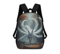 sinyumoney Kitsune Japanese Fox Mochila Escolar Informal Para El Día A Día, Ideal Para Viajes, Trabajo Y Uso Diario 17inch