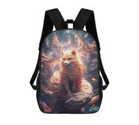 sinyumoney Kitsune Zen Fox Spirit Mochila Escolar, Secundaria, Preparatoria, Universidad, Mochila De Viaje Para El Campus, Viajes Al Aire Libre, Deportes 17inch