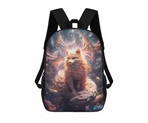 sinyumoney Kitsune Zen Fox Spirit Mochila Escolar, Secundaria, Preparatoria, Universidad, Mochila De Viaje Para El Campus, Viajes Al Aire Libre, Deportes 17inch