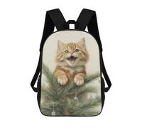 sinyumoney Kitten in Christmas Tree Mochila Ligera Para La Escuela, Mochila Escolar, Mochila Para La Universidad Para Niñas Y Adolescentes 17inch
