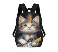 sinyumoney Kitten Playing Guitar Art Print Mochilas Infantiles Mochila Escolar Impresa En 3D Para Niños Mochilas De Viaje Bolsas Para Libros Para Niños 17inch Mochila Escolar