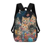 sinyumoney Kittens And Candy Mochila Infantil, Mochila Escolar Infantil, Mochilas Escolares Impresas En 3D Para Niños Y Estudiantes Adolescentes 17inch