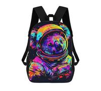 sinyumoney Koala Astronaut Space Suit Art Print Mochilas De 17 Pulgadas Para Niños, Mochilas Escolares Impresas En 3D Para Estudiantes De Primaria Y Secundaria, Para Niños Y Niñas.