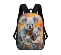 sinyumoney Koala Christmas Family Mochila Escolar Mochilas Escolares Para Niñas Y Niños Mochila Con Bolsillo Mochila Escolar De Moda Para Niños 17inch