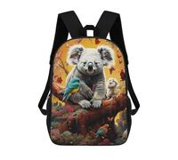 sinyumoney Koala in A Colorful Forest Mochila Escolar Para Niños Y Niñas, Mochila Informal De Viaje, Mochila De Gran Capacidad Para El Día A Día 17inch
