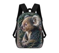 sinyumoney Koala in Green And Gold Mochilas Infantiles Impresas En 3D Para Niños, Mochilas Escolares De Moda, Mochilas De Viaje, Mochilas Escolares Para Niños De Primaria 17inch
