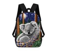 sinyumoney Koala in Hammock Night Scene 17inch Mochila Escolar Impresa En 3D Para Niños, Mochila Escolar Informal De Moda, Mochilas De Viaje Para Niños Y Estudiantes.