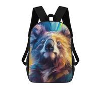 sinyumoney Koala Portrait in Vivid Colors Mochilas Para Niños Mochila Escolar Mochila Escolar Impresa En 3D Para Niños Estudiantes De Primaria Y Secundaria 17inch