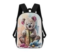 sinyumoney Koala with Bamboo And Toy Mochilas Escolares Impresas En 3D, Mochila Escolar Informal Para Niños, Mochila Escolar De Moda Para Estudiantes De Secundaria 17inch