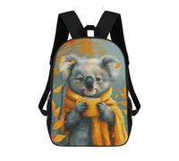 sinyumoney Koala with Tea Cup Mochila Ronaldo, Mochila Infantil, Mochila Escolar Para Estudiantes, Mochila Para Libros, Mochila Escolar Impresa En 3D Para Niños Y Niñas, 17inch