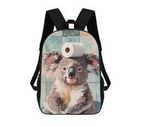 sinyumoney Koala with Toilet Paper Mochila Escolar Para Niños Y Niñas, Mochila Informal De Viaje, Mochila De Gran Capacidad Para El Día A Día 17inch