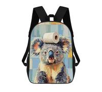 sinyumoney Koala with Toilet Paper on Head Mochilas Infantiles Impresas En 3D, Mochilas De Moda Informales, Mochilas De Viaje Bonitas, Mochilas Informales Para Exteriores Para Niños Y Niñas 17inch
