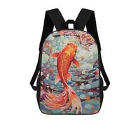sinyumoney Koi Colorful Mochila Infantil, Mochila Escolar Para Niños Y Adolescentes, Mochila De Viaje, Mochila Escolar, Mochila Para Libros 17inch