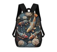sinyumoney Koi Fantasy World Mochila Escolar Mochilas Escolares Para Niñas Y Niños Mochila Con Bolsillo Mochila Escolar De Moda Mochila Infantil 17inch