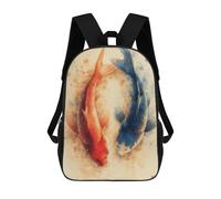 sinyumoney Koi Fish Art Print -2 17inch Mochila Escolar Impresa En 3D Para Niños, Mochila Escolar Informal De Moda, Mochilas De Viaje Para Niños Y Estudiantes.