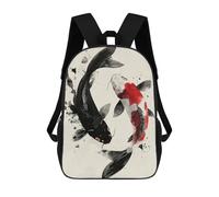 sinyumoney Koi Fish Couple Balance Mochila De Moda Para Papelería, Impermeable, Informal, Para Hombres, Mujeres Y Adolescentes 17inch
