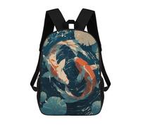 sinyumoney Koi Fish Dance Mochila Para Niños, Adolescentes Y Estudiantes, Mochilas Para Niñas, Mochilas Para Niños Pequeños, Primaria Y Secundaria 17inch