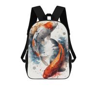 sinyumoney Koi Fish Japanese Mochila Con Bolsillo Mochilas Impresas En 3D, Mochilas De Viaje, Mochilas Para Libros, Mochila Escolar Para Niños 17inch