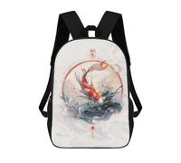 sinyumoney Koi Fish Mochila Escolar Para Niños Y Niñas, Mochila Informal De Viaje, Mochila De Gran Capacidad Para El Día A Día 17inch