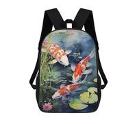 sinyumoney Koi Fish Watercolor Mochila Escolar Impresa En 3D Mochila Escolar De Moda Para Niños Mochilas Para Niños Estudiantes De Secundaria 17inch