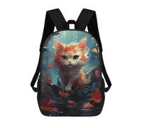 sinyumoney Koi Kitten Mochilas Impresas En 3D 17inch Mochila Escolar Infantil Para Exteriores, Mochila Informal De Día, Bolsas De Viaje Informales Para Estudiantes De Secundaria