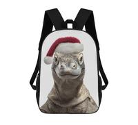 sinyumoney Komodo Dragon Christmas Portrait Mochilas Impresas En 3D Para Niños, Mochila Escolar, Mochila Informal Para Exteriores, Mochila Informal De Moda Para Niños, Lindas Bolsas De Viaje 17inch