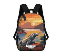 sinyumoney Komodo National Park, Indonesia Mochila Escolar Para Niñas Mochila Impermeable Mochila Informal De Día Mochila Ligera Para Niño Y Niña Mochila Escolar 17inch