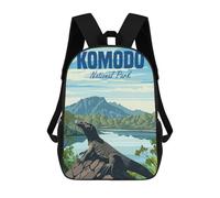 sinyumoney Komodo National Park Mochila Infantil Para Niñas, Mochila Escolar 3D, Mochila Para Niños Pequeños, Mochila Informal De Día, Mochila Escolar De Moda 17inch