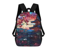 sinyumoney Kyoto Cherry Blossom Mochila Escolar Resistente Al Agua, Mochila De Viaje, Bolsa Para Computadora Para La Escuela/trabajo/viajes 17inch