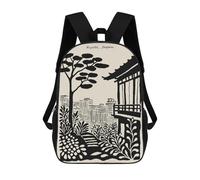 sinyumoney Kyoto, Japan Illustration Mochilas Escolares Ligeras Para Aeropuerto, Estudiantes Universitarios, Mochila Para La Escuela/trabajo/viajes 17inch