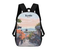 sinyumoney Kyoto Japan Illustration Mochilas Para Niños Mochila Escolar Mochila Escolar Impresa En 3D Para Niños Estudiantes De Primaria Y Secundaria 17inch