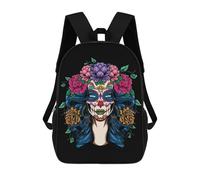 sinyumoney La Catrina Los Muertos Day Mochila Escolar Infantil De Moda Informal Mochilas Infantiles Impresas En 3D Mochila Grande Para Niño 17inch